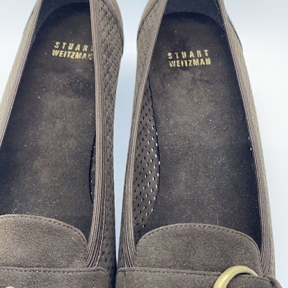 Women's Career Stuart Weitzman Brown Suede Pumps Shoes Sz 9N - Picture 9 of 13
